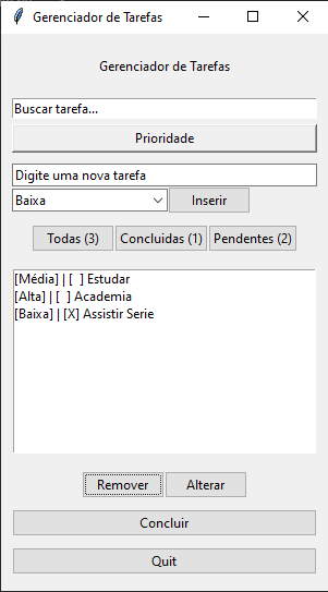 gerenciador de tarefas